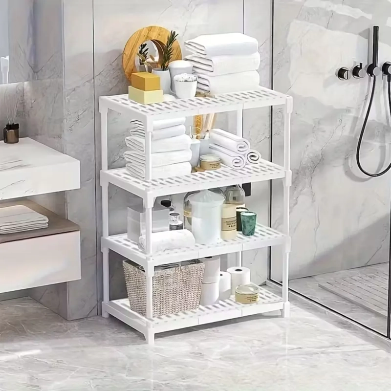 ESTANTE ORGANIZADOR COCINA MULTIUSO BLANCO 4 NIVELES RUEDAS 86X44CM - 7