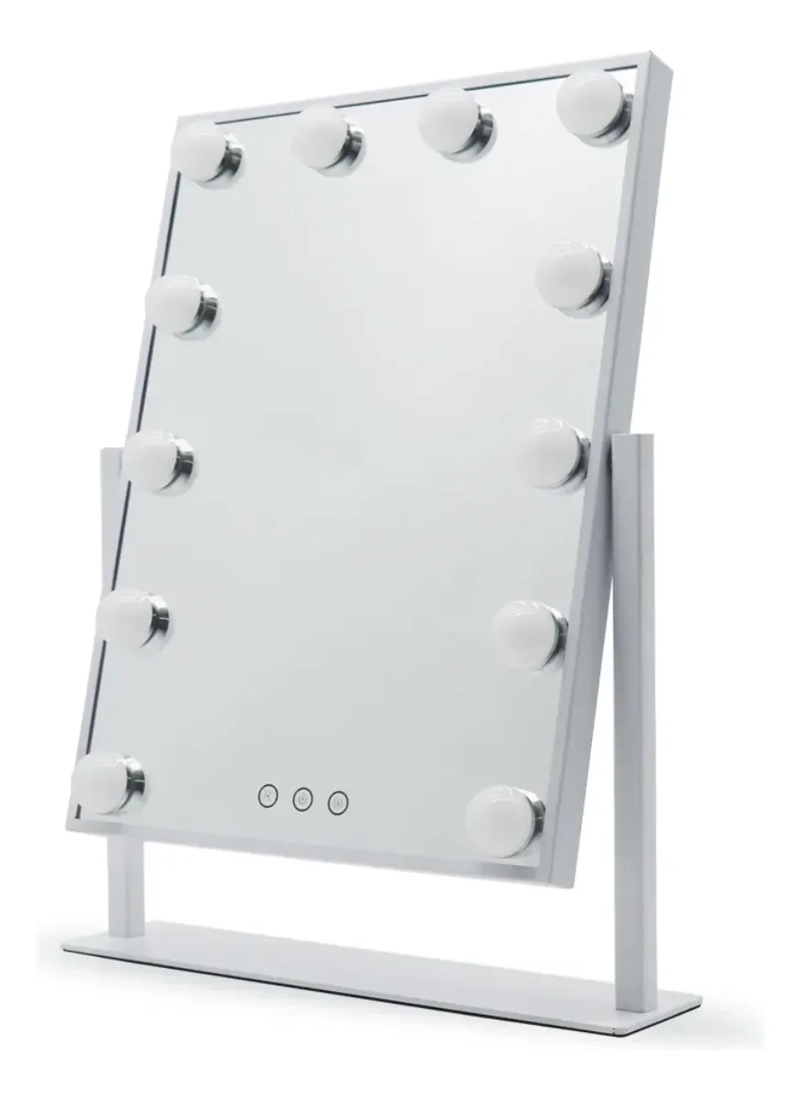 ESPEJO MAQUILLAJE DE MESA 12 FOCOS LED TOUCH ROTACION 360 - 1