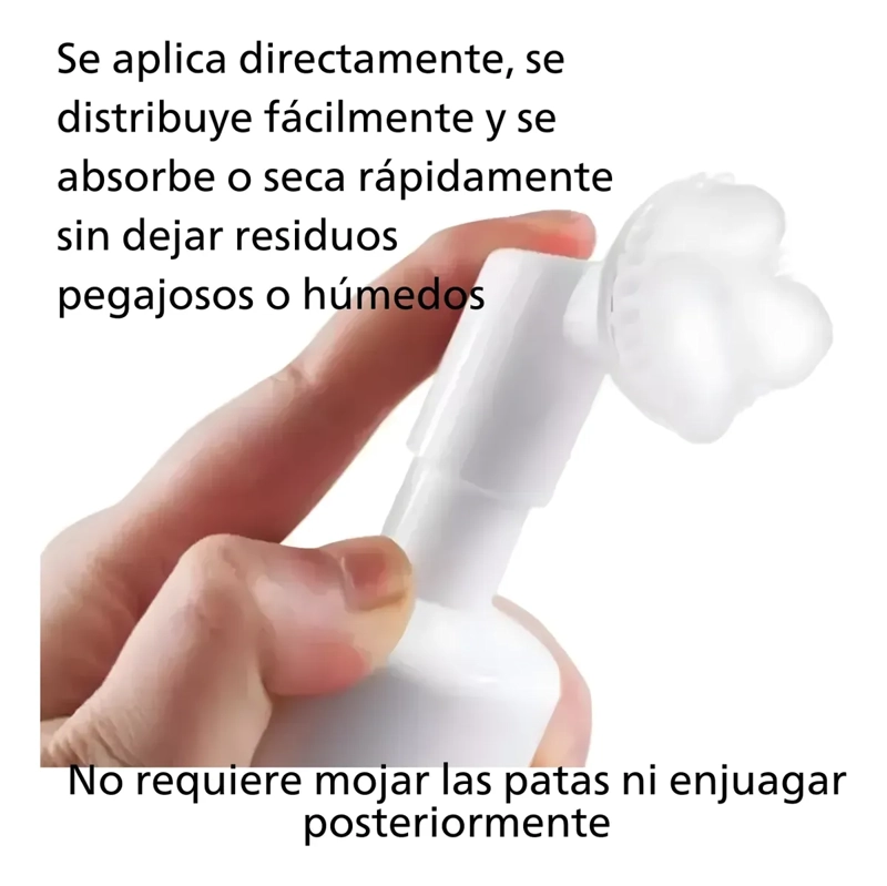 ESPUMA LIMPIA PATAS CON CEPILLO MASCOTAS PERRO GATO 100ML - 5