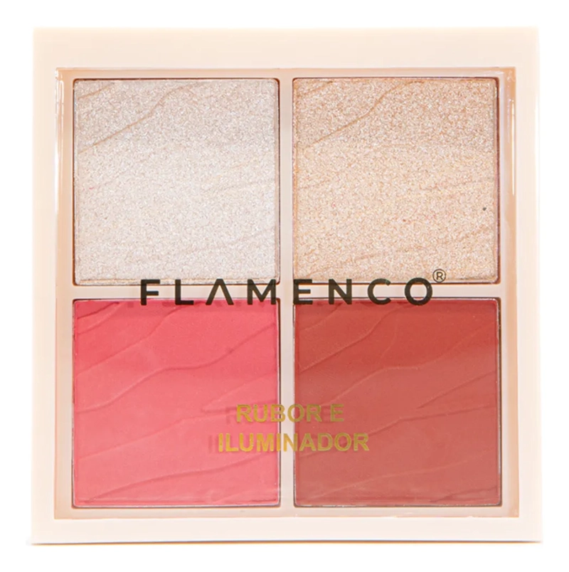 PALETA MAQUILLAJE FLAMENCO RUBOR E ILUMINADOR CHEEKY LOVE 8G - 5