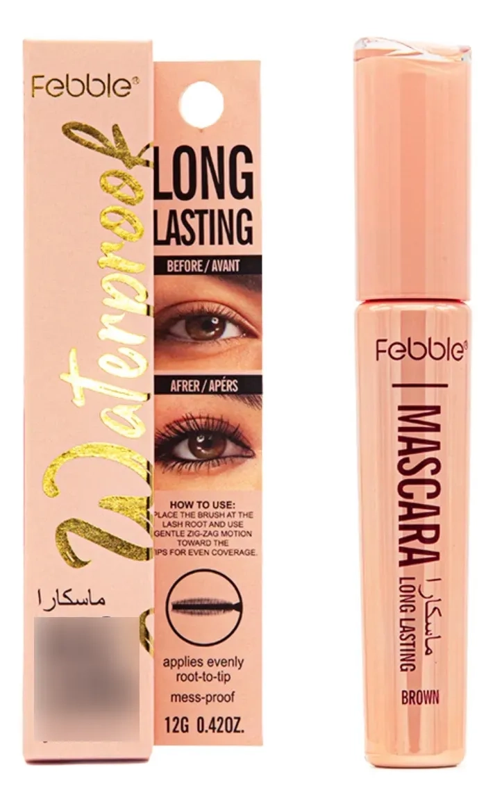 MASCARA DE PESTAÑAS FEBBLE WATERPROOF LARGA DURACION NEGRA - 4