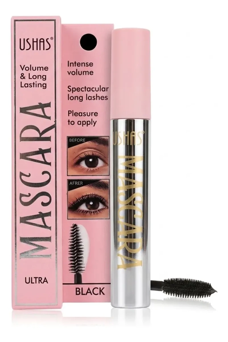 MASCARA DE PESTAÑAS USHAS ULTRA BLACK VOLUMEN Y ALARGADO - 1