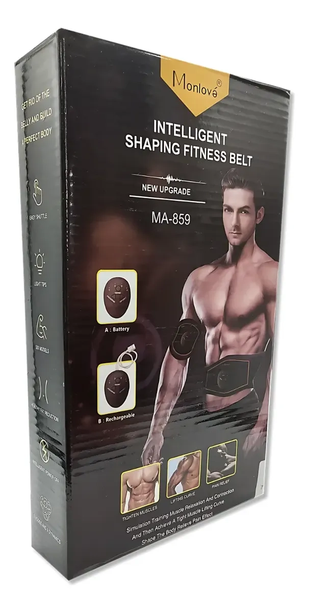 CINTURON ELECTROESTIMULADOR MUSCULAR ABDOMEN RECARGABLE - 5