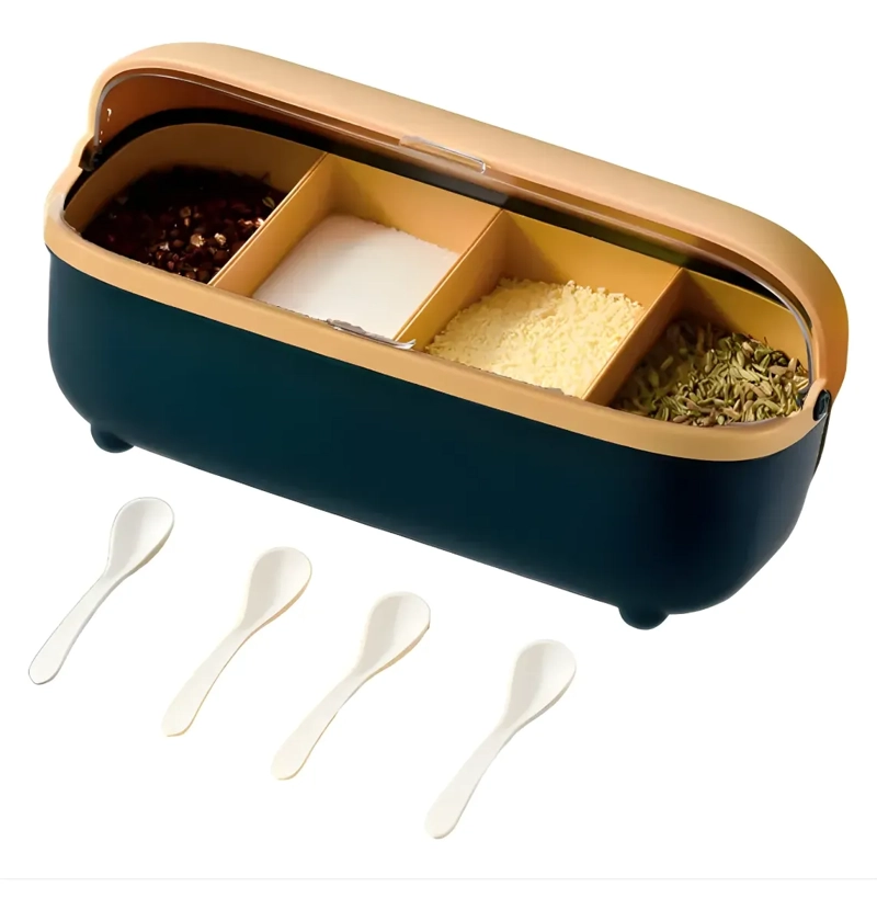ESPECIERO ORGANIZADOR CONDIMENTOS NORDICO CON TAPA Y CUCHARA - 1
