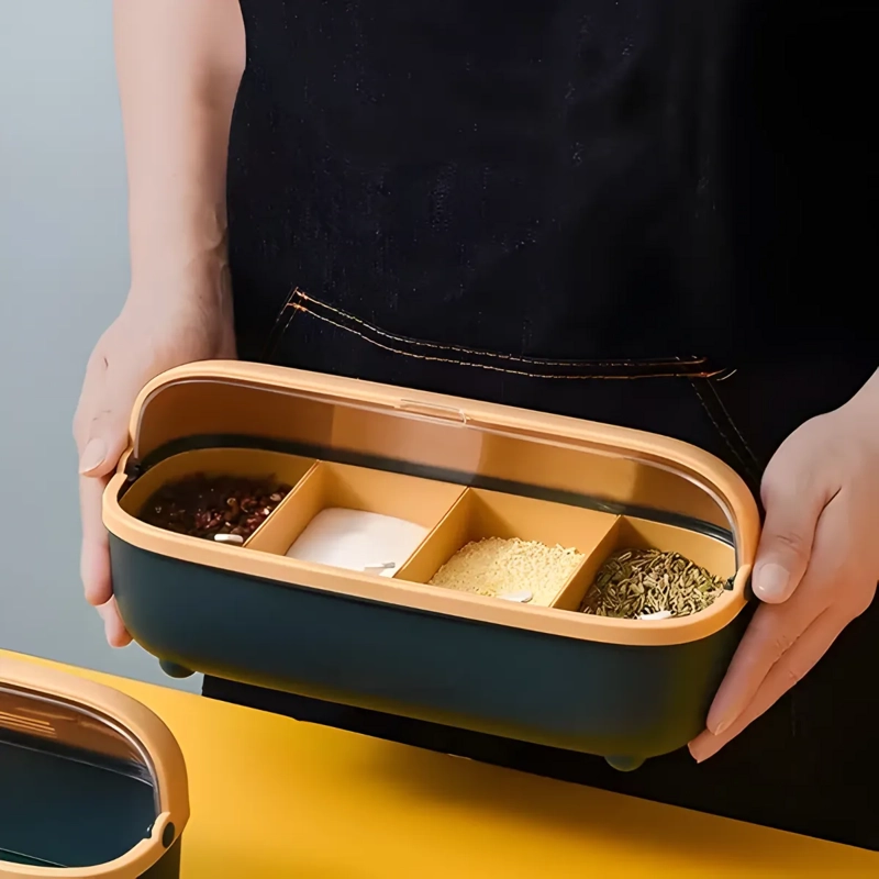 ESPECIERO ORGANIZADOR CONDIMENTOS NORDICO CON TAPA Y CUCHARA - 6