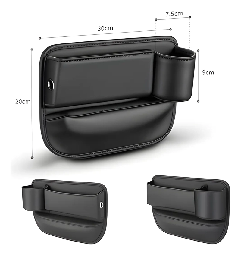 ORGANIZADOR ENTRE ASIENTOS AUTO CAJA DE ALMACENAMIENTO CUERO - 6