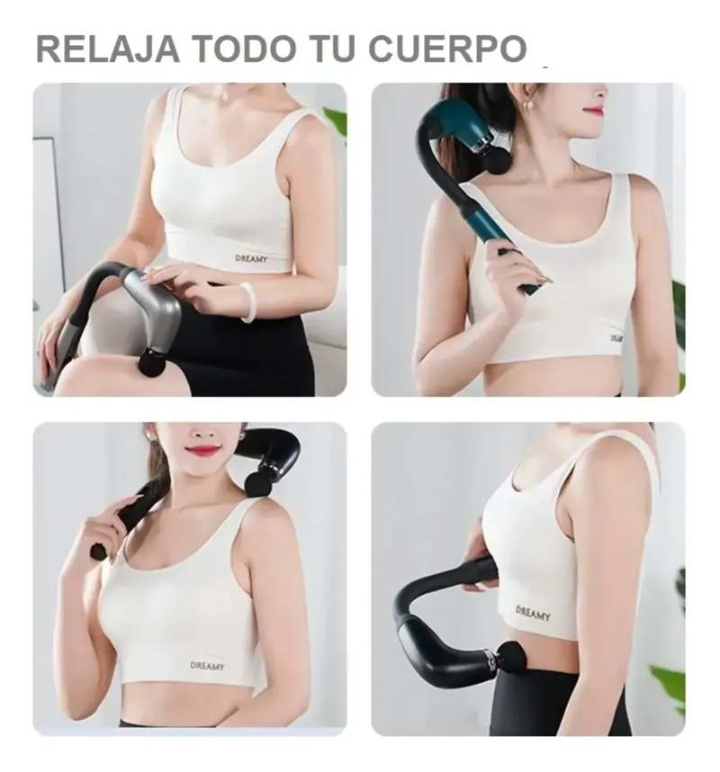 MASAJEADOR CERVICAL CUELLO Y ESPALDA ERGONOMICO FASCIAL GUN - 5