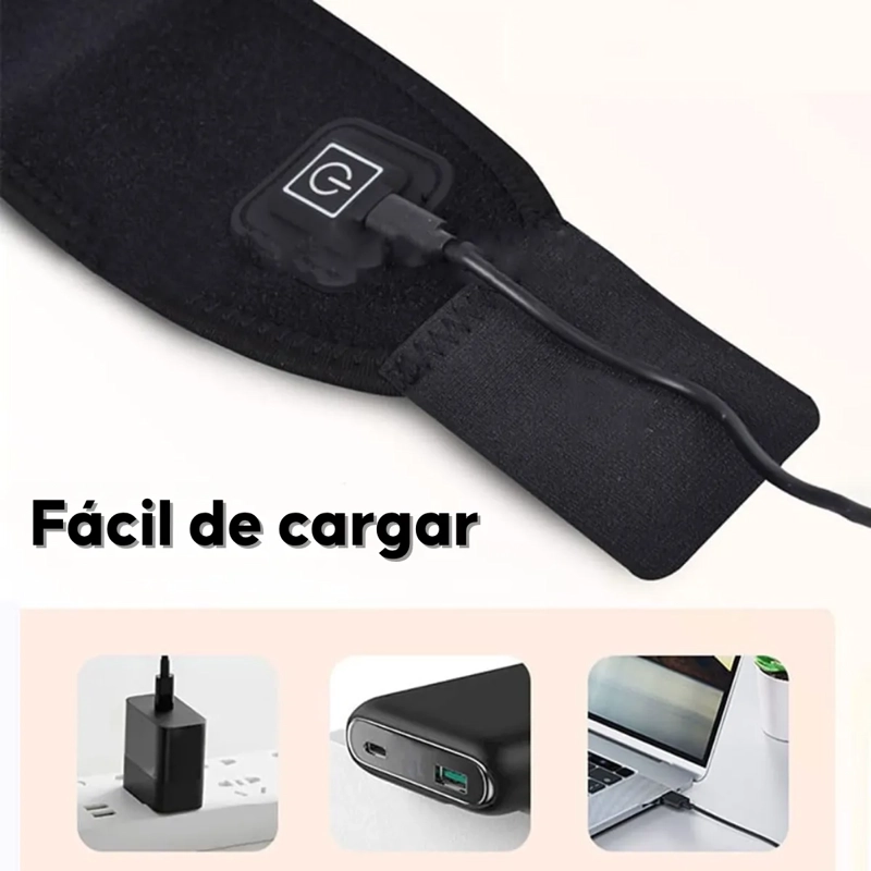 MUÑEQUERA TE RMICA ELE CTRICA COMPRESA CALOR AJUSTABLE USB - 2
