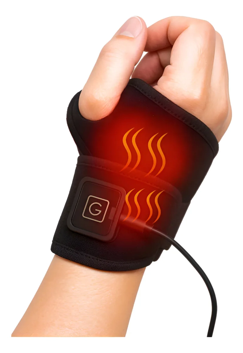 MUÑEQUERA TE RMICA ELE CTRICA COMPRESA CALOR AJUSTABLE USB - 7