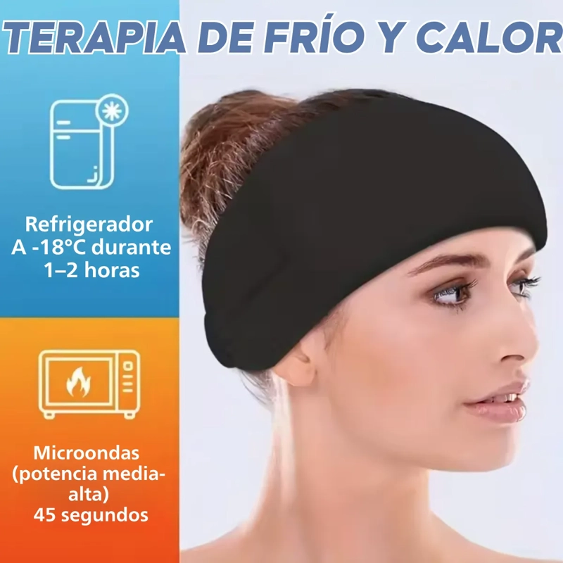 CINTILLO BANDA GEL TERAPIA FRIO CALOR DOLOR CABEZA MIGRAÑA - 2