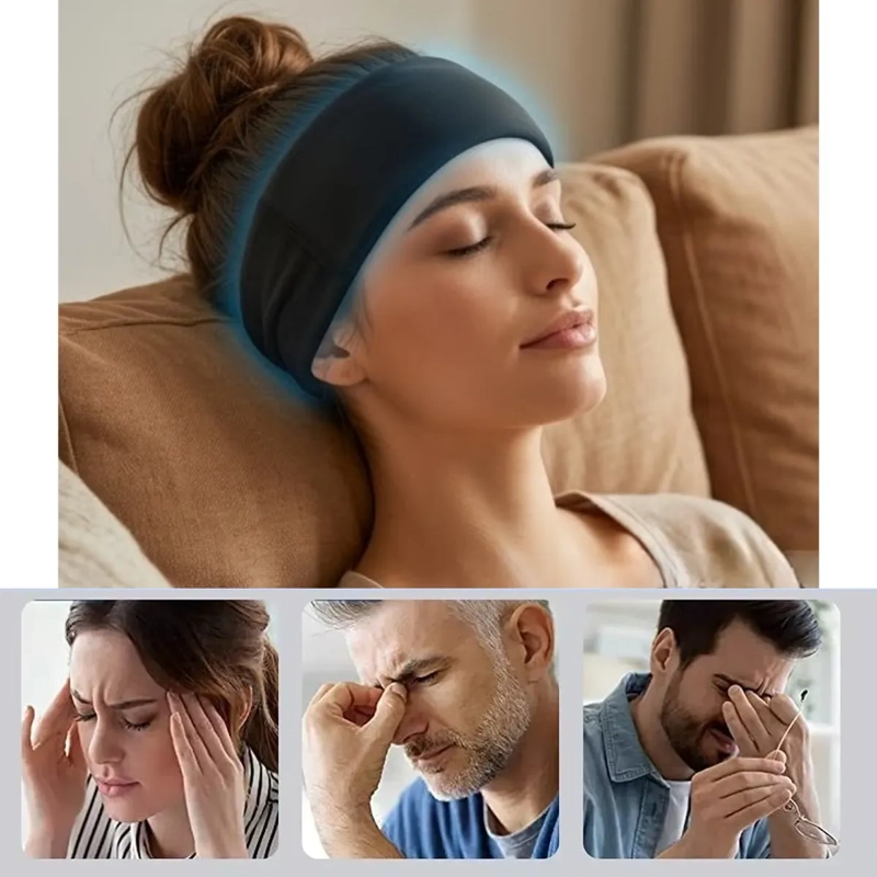 CINTILLO BANDA GEL TERAPIA FRIO CALOR DOLOR CABEZA MIGRAÑA - 5
