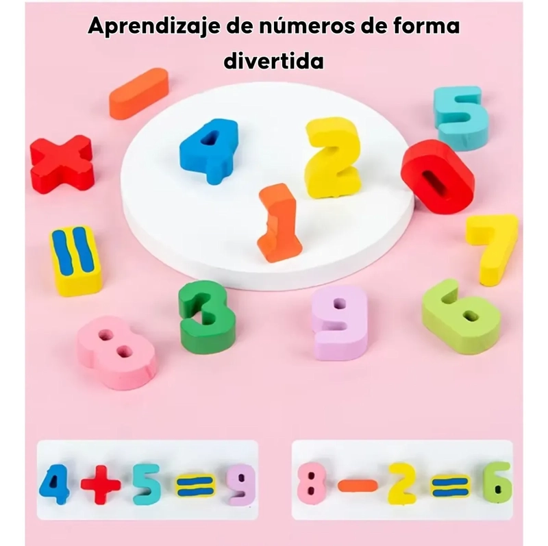 JUEGO DE PESCA TABLERO DIDACTICO MADERA ANIMALES FRUTAS +36M - 5