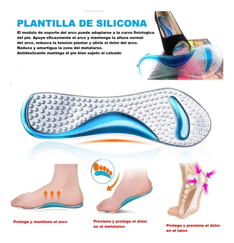 PLANTILLA DE SILICONA CON SOPORTE DE ARCO DEROYAL CONFORT - 4
