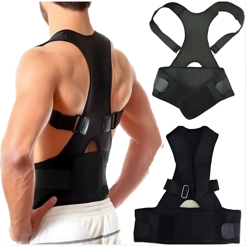 CORRECTOR DE POSTURA ESPALDA AJUSTABLE SOPORTE LUMBAR UNISEX - 1