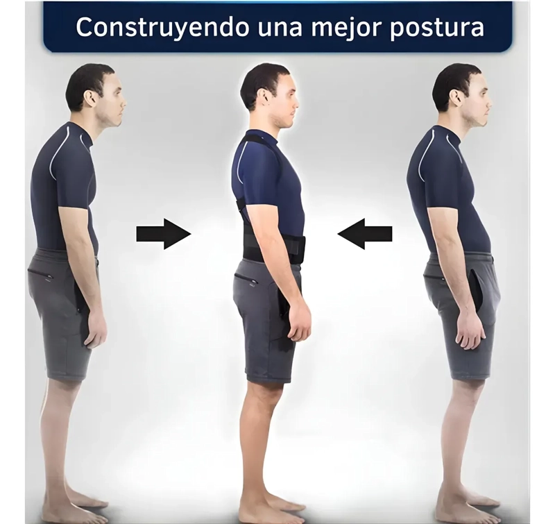 CORRECTOR DE POSTURA ESPALDA AJUSTABLE SOPORTE LUMBAR UNISEX - 5