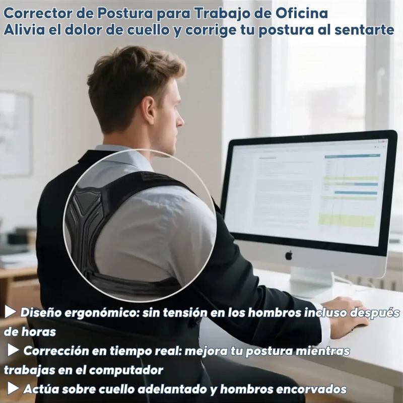 CORRECTOR POSTURA ESPALDA AJUSTABLE SOPORTE ESPALDA UNISEX - 3