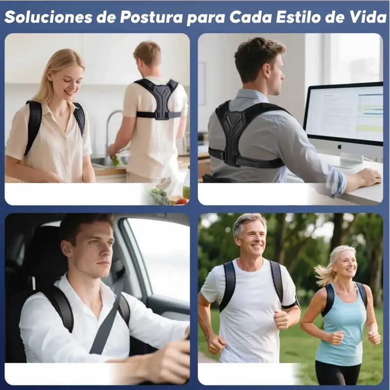 CORRECTOR POSTURA ESPALDA AJUSTABLE SOPORTE ESPALDA UNISEX - 7