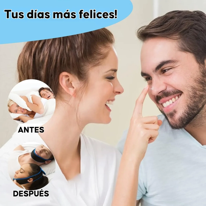 BANDA MENTONERA ANTI RONQUIDOS AJUSTABLE MEJORA SUEÑO UNISEX - 4