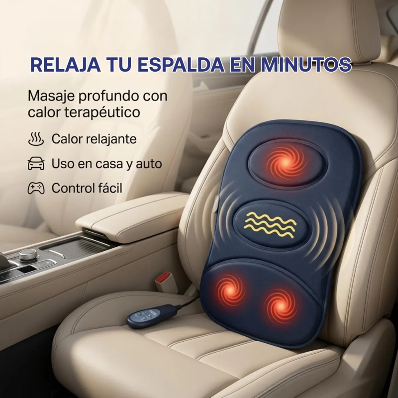 COJIN MASAJEADOR ELE CTRICO CON CALOR PARA AUTO OFICINA CASA - 3