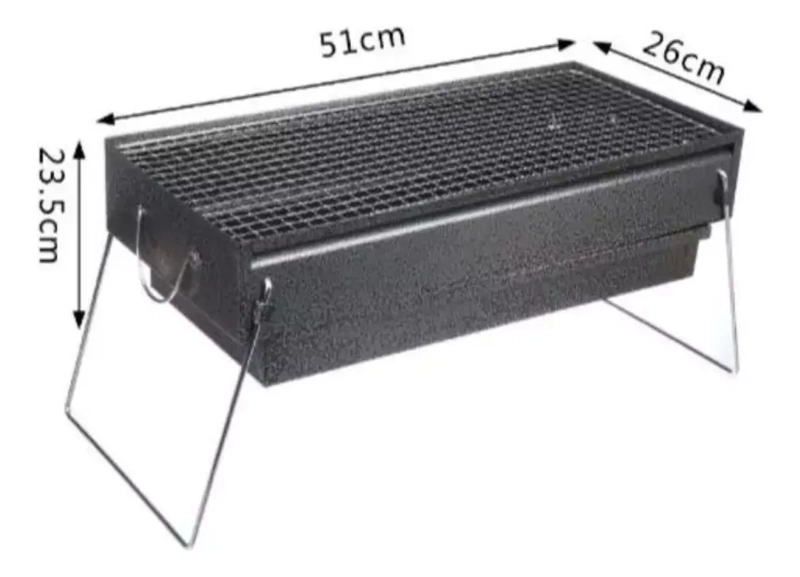 PARRILLA A CARBON PORTATIL PLEGABLE PARA CAMPING TERRAZA IR - 4