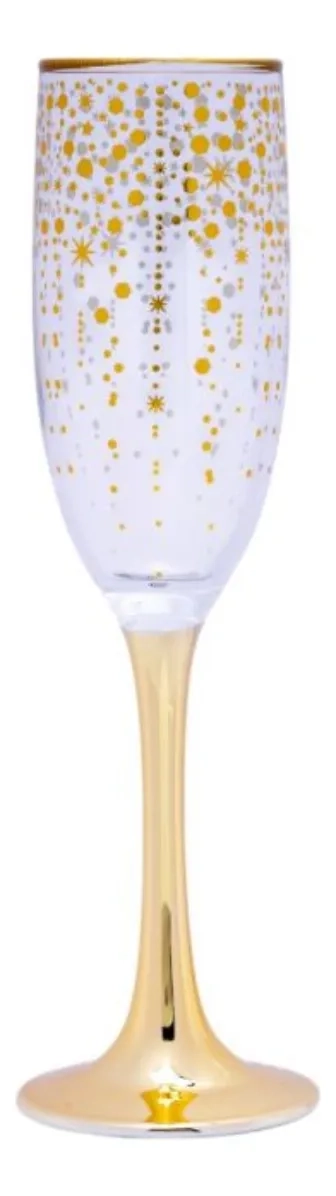 PACK 4 COPAS CHAMPAGNE ESPUMANTE DORADA REGALO BODA FIESTA - 3