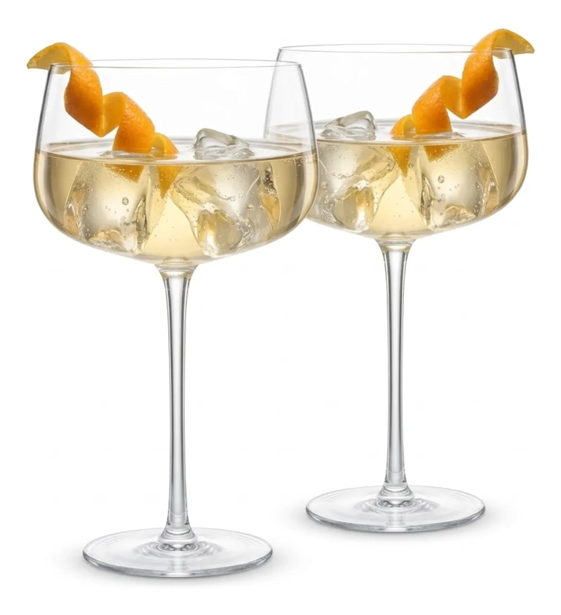 SET 2 COPAS COCTELES GIN TONIC SPRITZER DE CRISTAL - 1