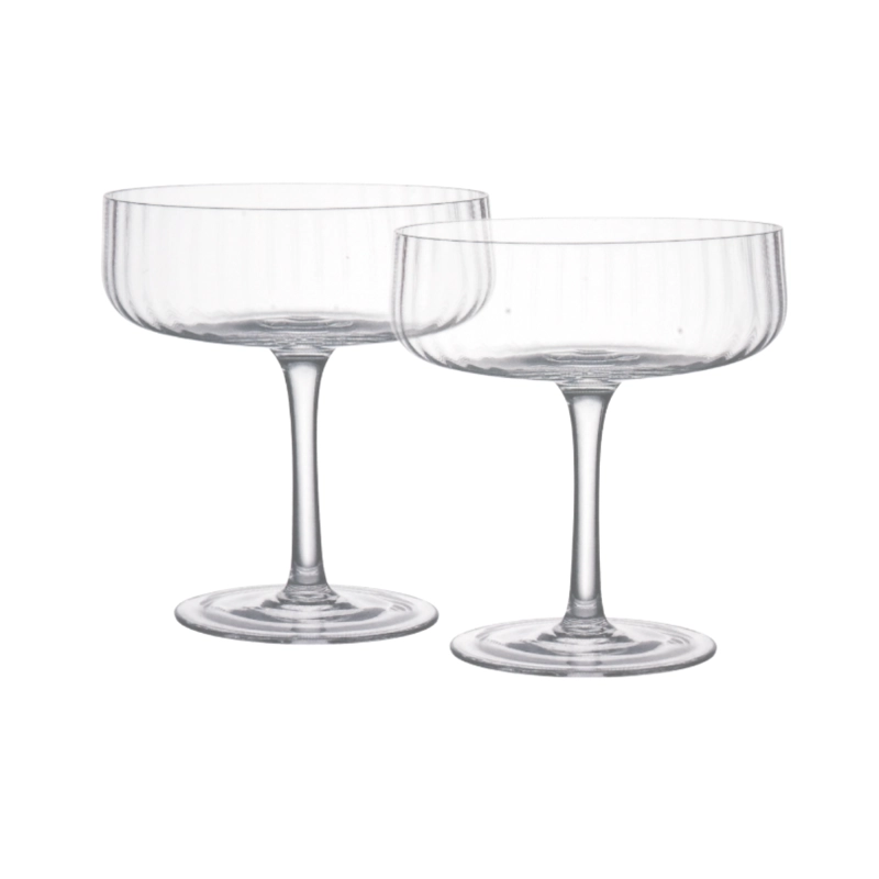 SET 4 COPAS LABRADAS DANNY HOME STRIPE POLAR 220ML - 2