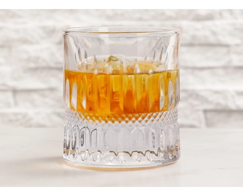JUEGO 2 VASOS BAJOS CORTOS CRISTAL BAR O TRAGOS 200ML M145 - 2