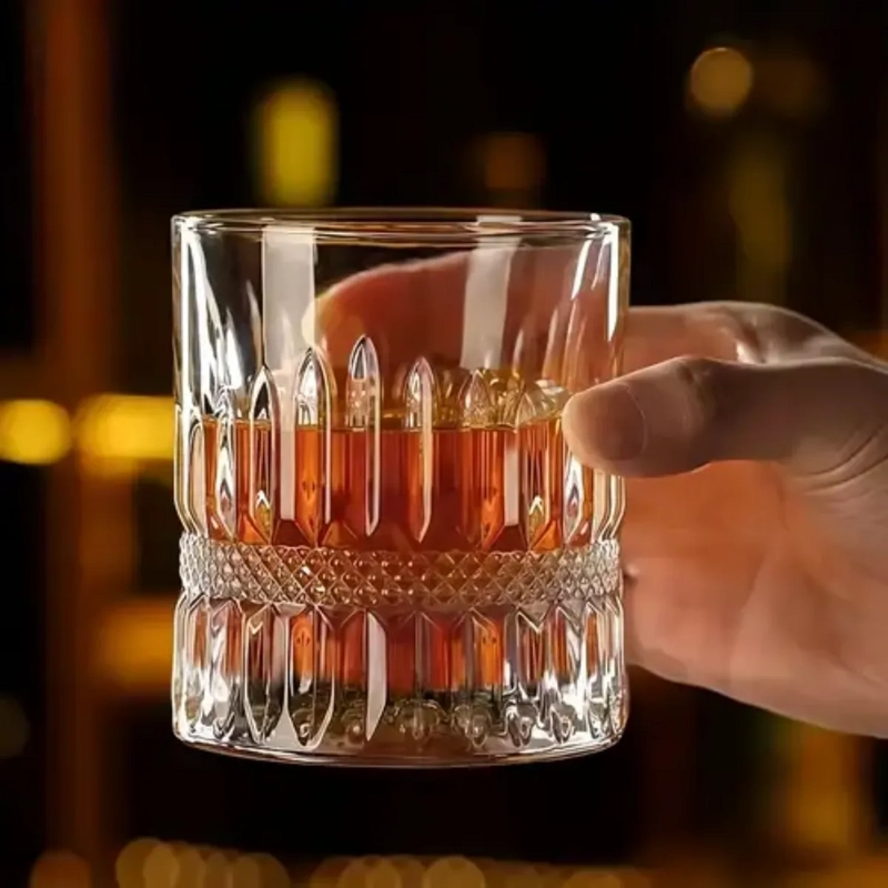 JUEGO 2 VASOS BAJOS CORTOS CRISTAL BAR O TRAGOS 200ML M145 - 5