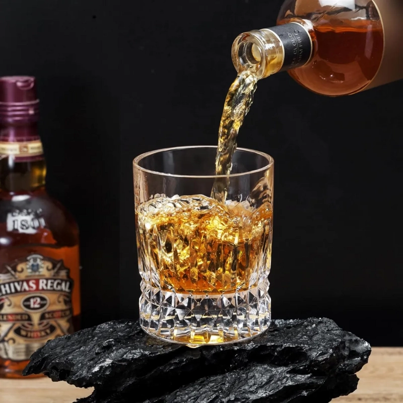JUEGO 2 VASOS BAJOS CORTOS CRISTAL BAR O TRAGOS 200ML M145 - 6