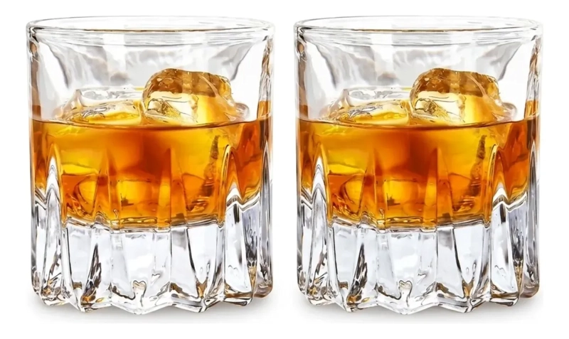 SET 4 VASOS WHISKY ESTILO CLASICO CRYSTAL GLASS 200ML M146 - 2
