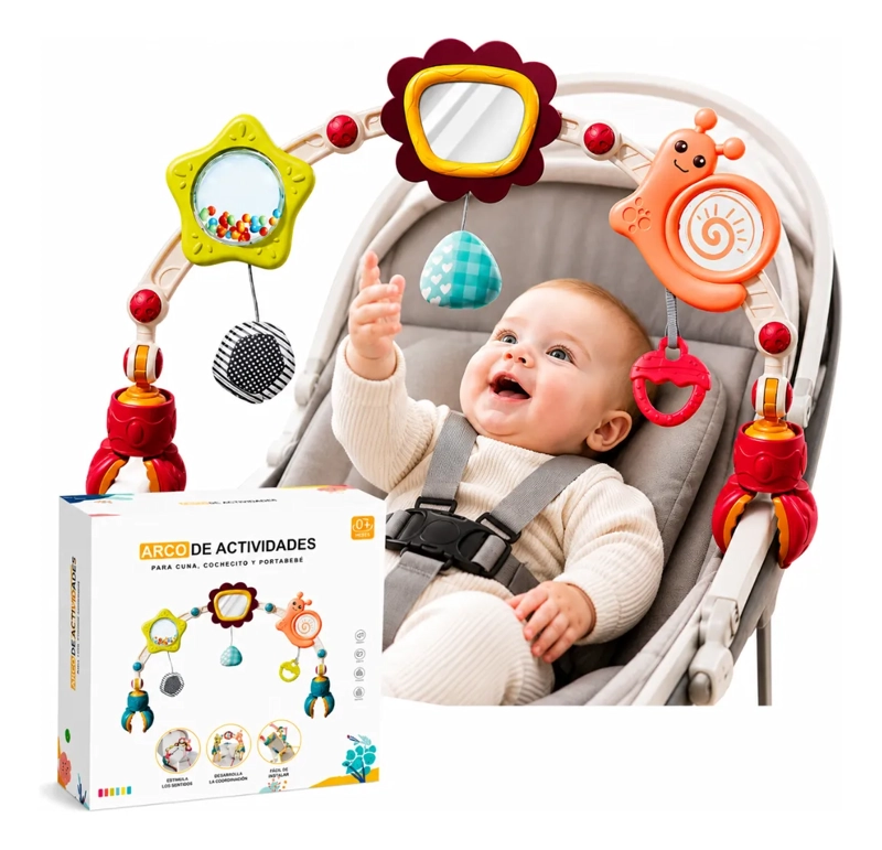 ARCO ACTIVIDADES ESTIMULACION PARA BEBE  SONIDOS COCHE O CUNA - 1