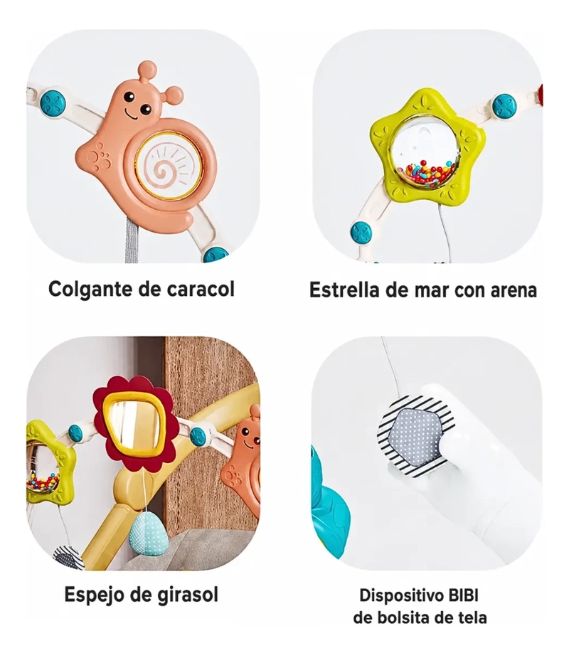 ARCO ACTIVIDADES ESTIMULACION PARA BEBE  SONIDOS COCHE O CUNA - 4