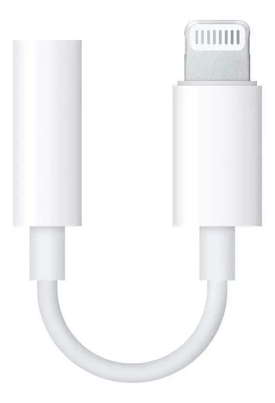 ADAPTADOR AURICULARES PARA IPHONE LIGHTING A 3.5MM COLOR BLANCO - 1