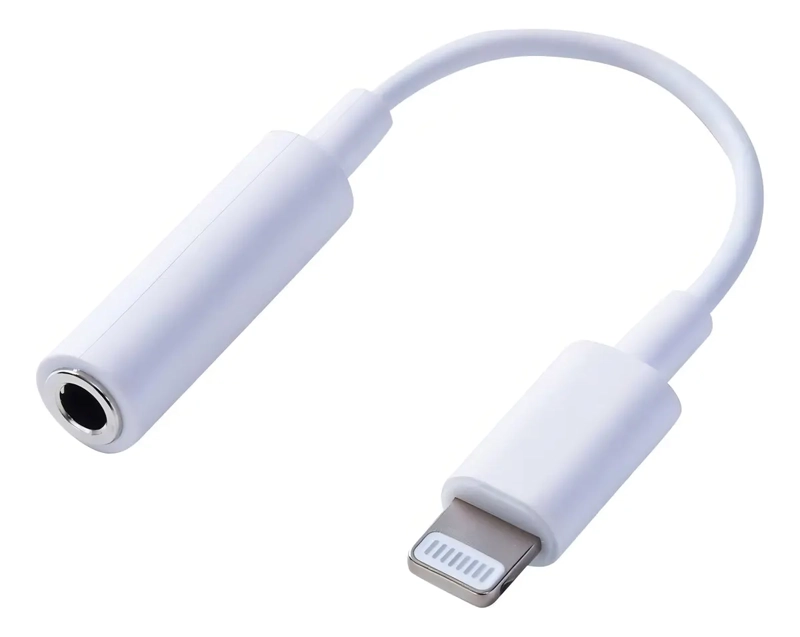 ADAPTADOR AURICULARES PARA IPHONE LIGHTING A 3.5MM COLOR BLANCO - 9