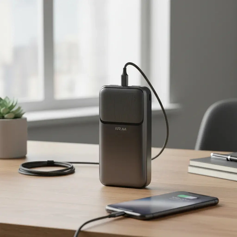 POWERBANK IRM 20000MAH CARGADOR RAPIDO 10W USB TIPO C NEGRO - 4