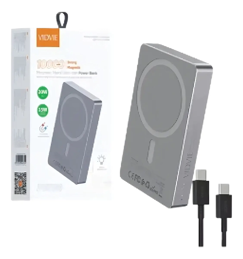 BATERIA EXTERNA VIDVIE PB790 10000MAH MAGSAFE CARGA RAPIDA INALAMBRICA PLATEADO - 3