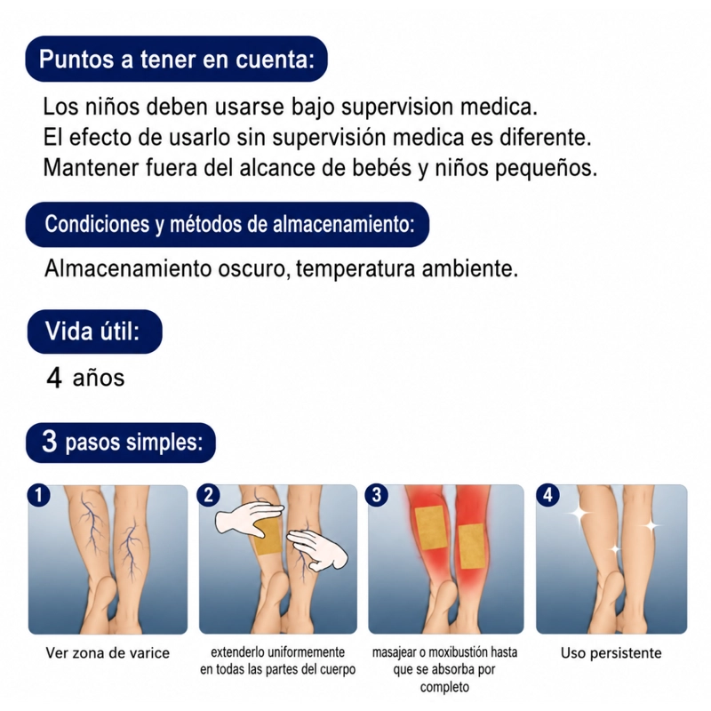 PACK 10 PARCHES ALIVIO VARICES CIRCULACION E HINCHAZON - 3