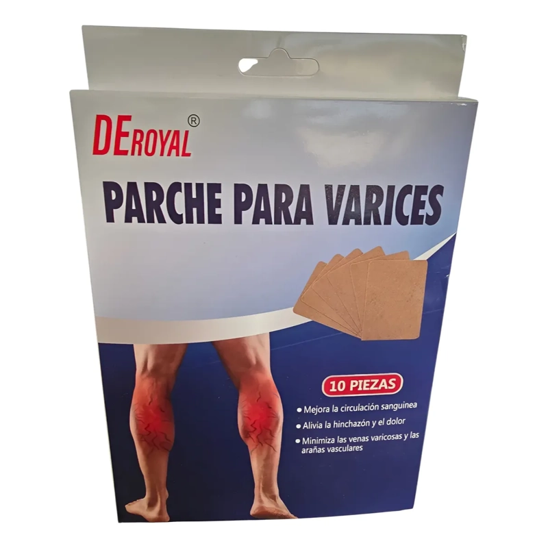 PACK 10 PARCHES ALIVIO VARICES CIRCULACION E HINCHAZON - 6