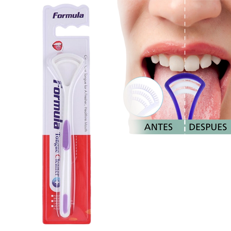 LIMPIADOR RASPADOR DE LENGUA HIGIENE BUCAL ALIENTO FRESCO - 6
