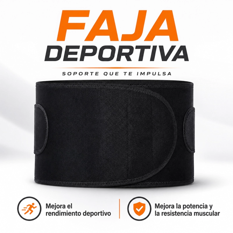 FAJA PROTECTORA LUMBAR DEPORTIVA SOPORTE COMPRESION - 3