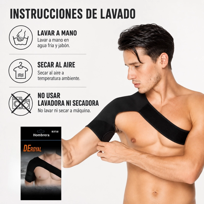 HOMBRERA ELASTICA DEPORTIVA SOPORTE PROTECTOR DE HOMBRO - 3