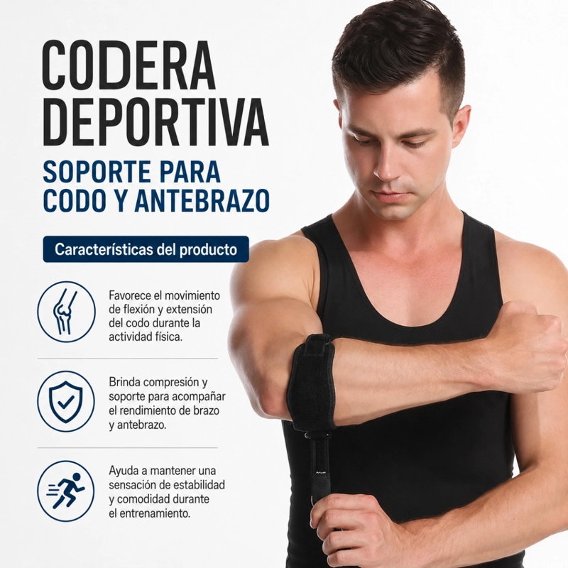 BANDA COMPRESION ANTEBRAZO CODO DE TENISTA EPICONDILITIS - 2