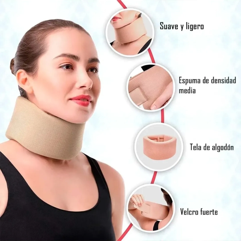 COLLAR CERVICAL BLANDO INMOVILIZADOR CUELLO SOPORTE TALLA M - 5