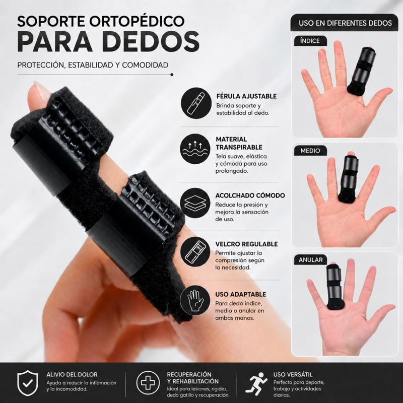 SOPORTE PARA DEDOS FE RULA INMOVILIZADORA AJUSTABLE - 5