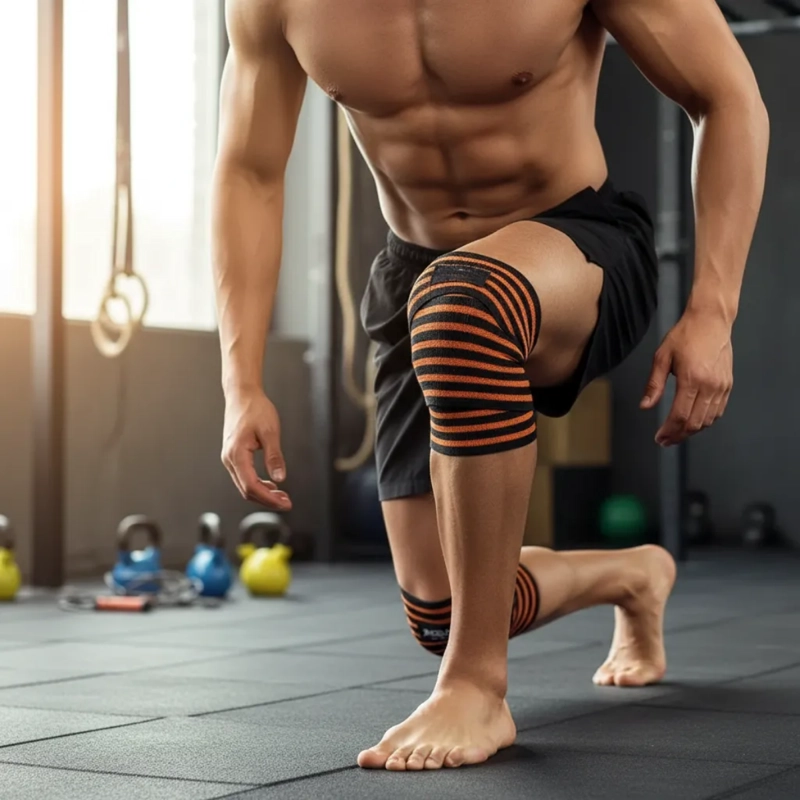 SOPORTE DE RODILLA COMPRESION CROSSFIT LEVANTAMIENTO 656 - 2