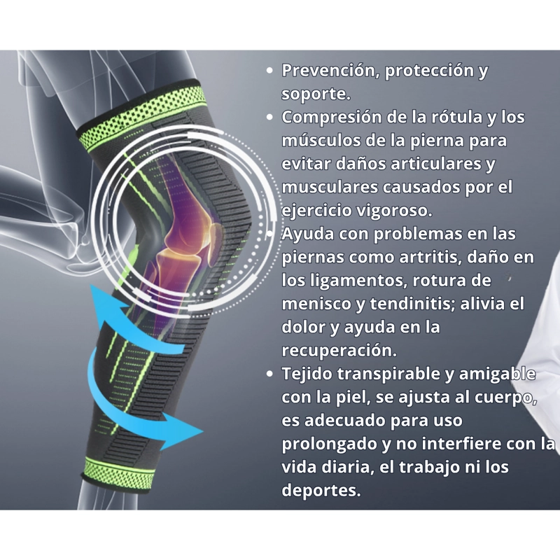 RODILLERA LARGA PANTORRILLERA COMPRESION DEPORTIVA 98714 - 5