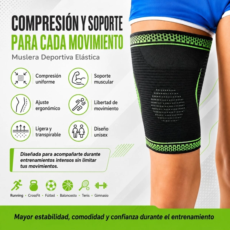 MUSLERA COMPRESION DEPORTIVA ELASTICA DEROYAL 98721 - 4