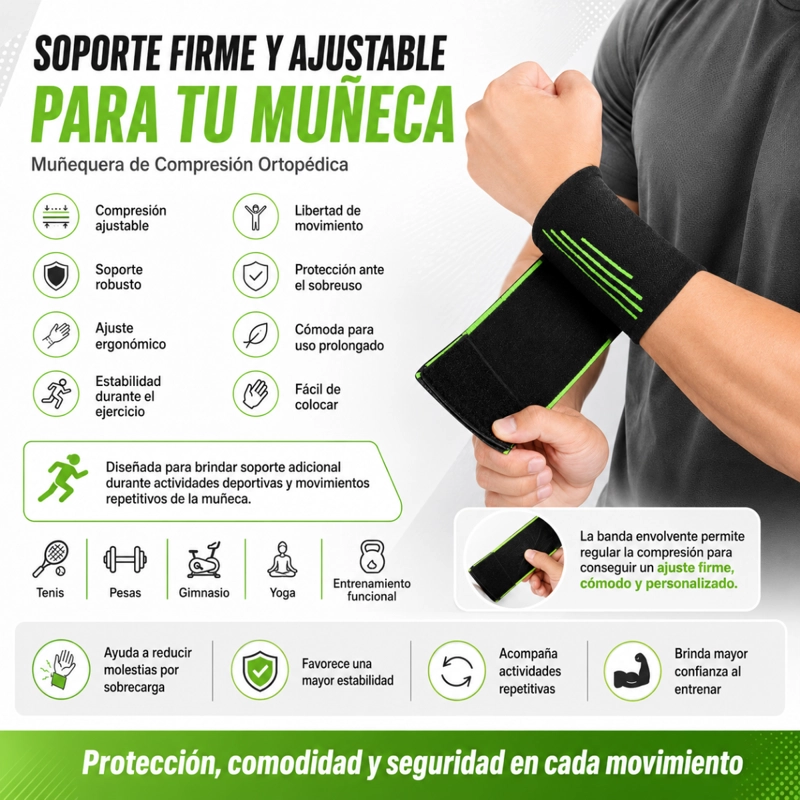 MUÑEQUERA DEPORTIVA CON VELCRO AJUSTABLE DEROYAL 98722 - 2