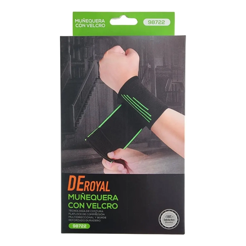MUÑEQUERA DEPORTIVA CON VELCRO AJUSTABLE DEROYAL 98722 - 4